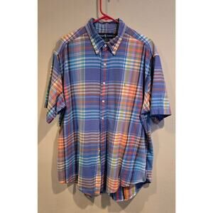 Ralph Lauren classic fit Multi-Color Madras Ck Pattern XL down shirt